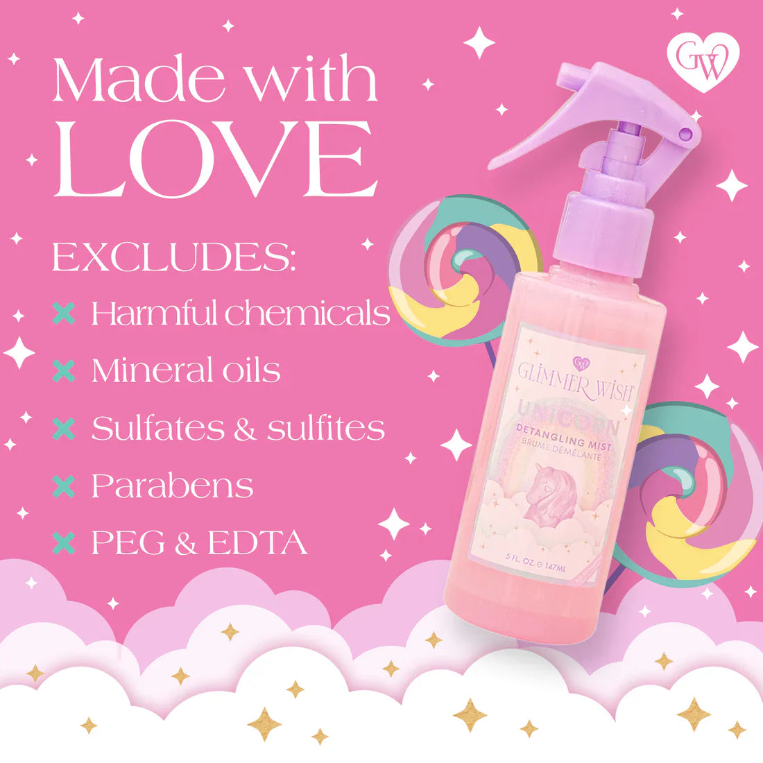 Glimmer Wish Glimmer Wish Unicorn Detangling Mist