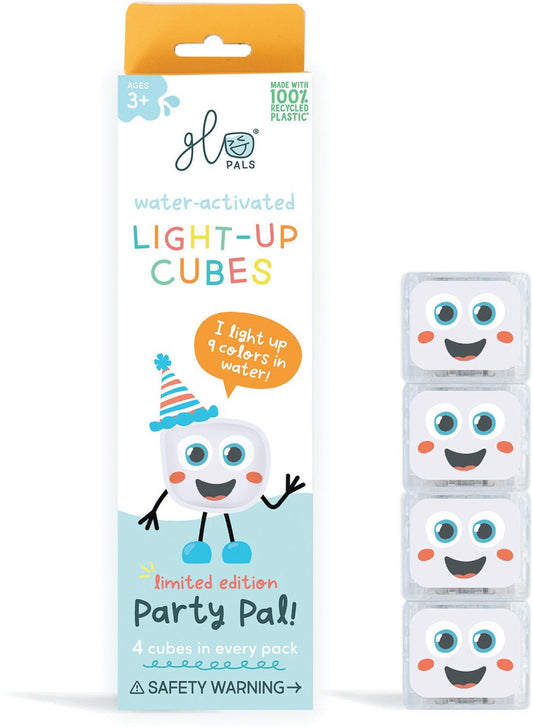 Glo Pals 4 Pack Orange Light Up Cubes Party Pal
