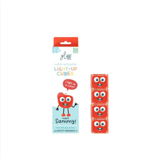 Glo Pals 4 Pack Red Light Up Cubes Sammy