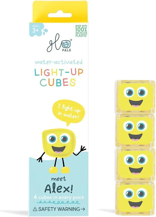Glo Pals 4PK Yellow Light Up Cubes Alex