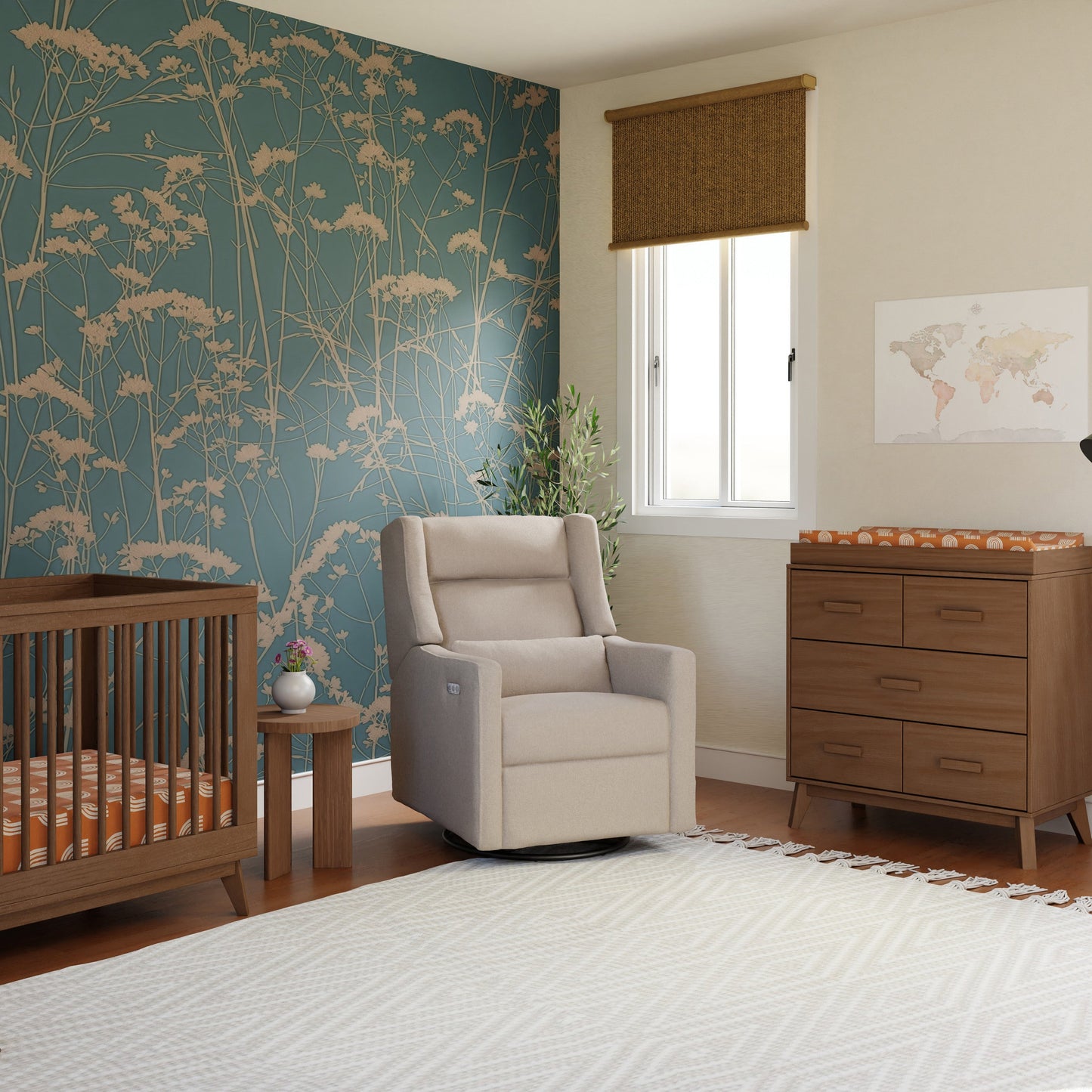 Babyletto Kiwi Plus Power Recliner and Swivel Glider with Power Adjustable Headrest and USB Port