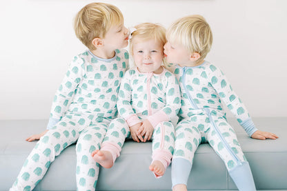 Uptown Baby Blue Golf Jacket Long Sleeve Romper