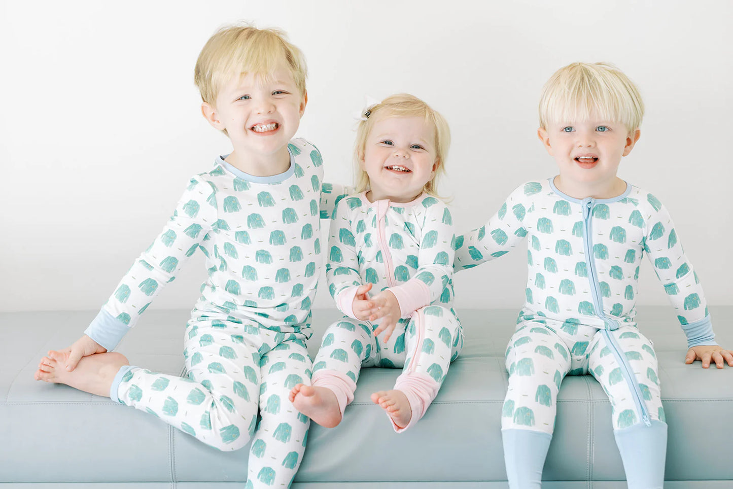 Uptown Baby Blue Golf Jacket Long Sleeve Pajamas