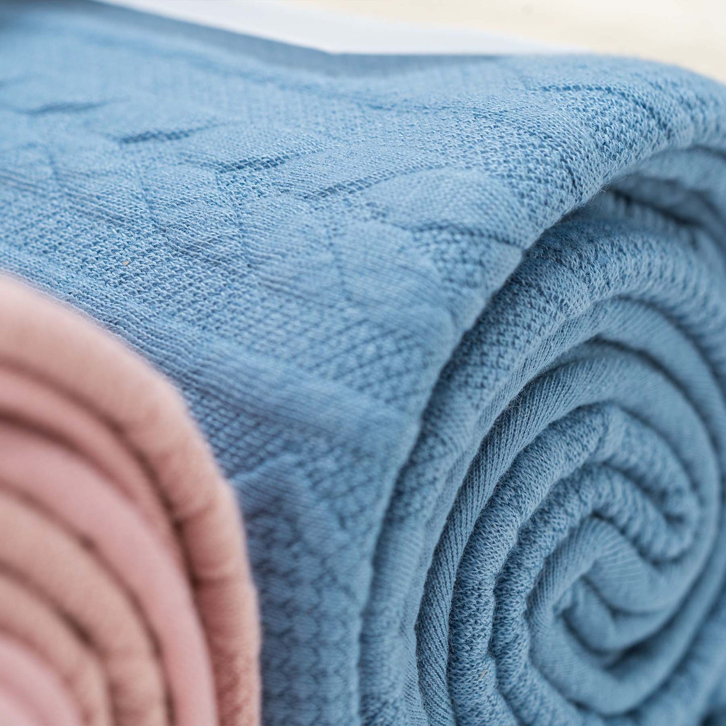 Goose Waddle Knit Blanket Denim