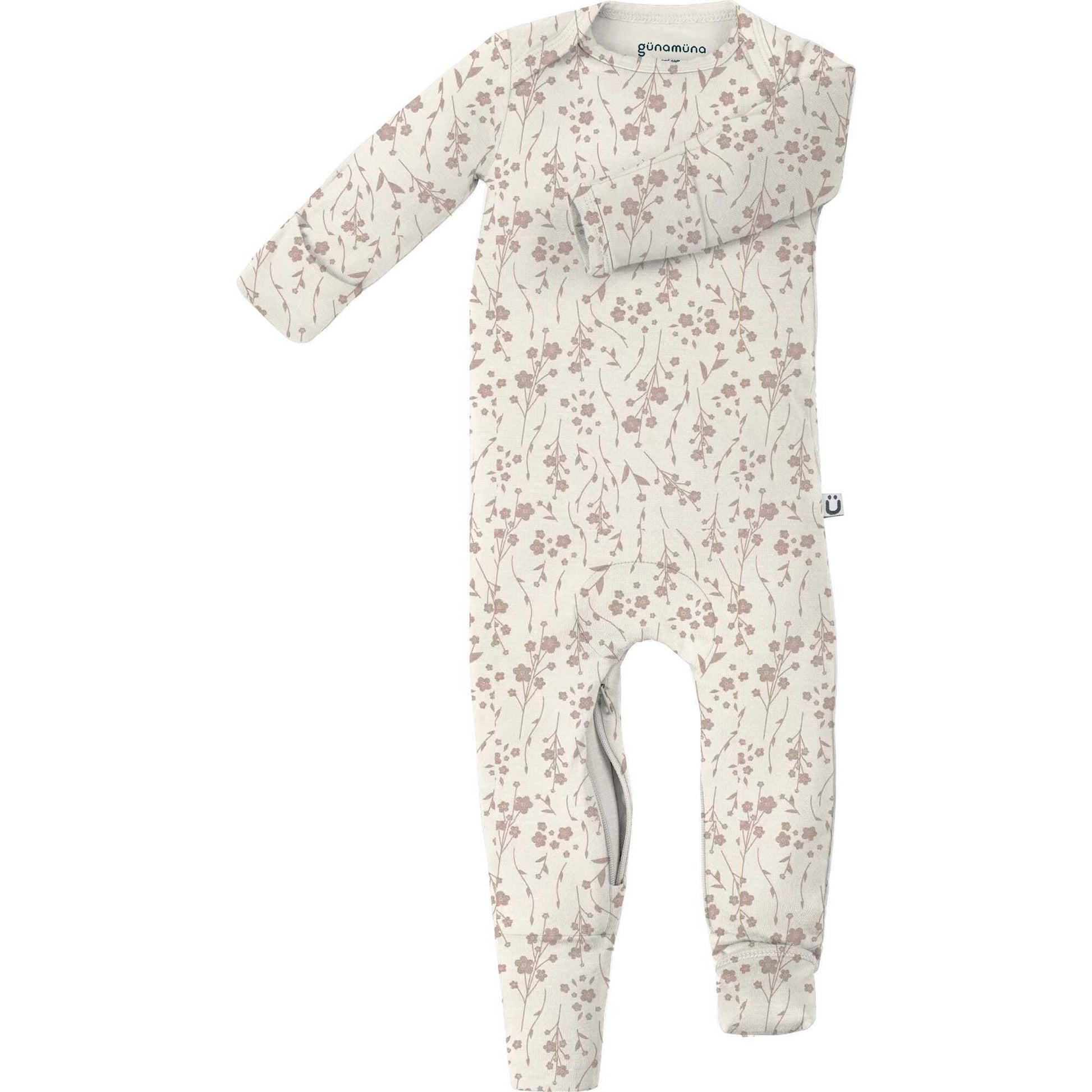 gunamuna Infant Unisex Apparel posies / 6-9m Gunamuna 2-in-1 Romper And Footie Convertible Pajama