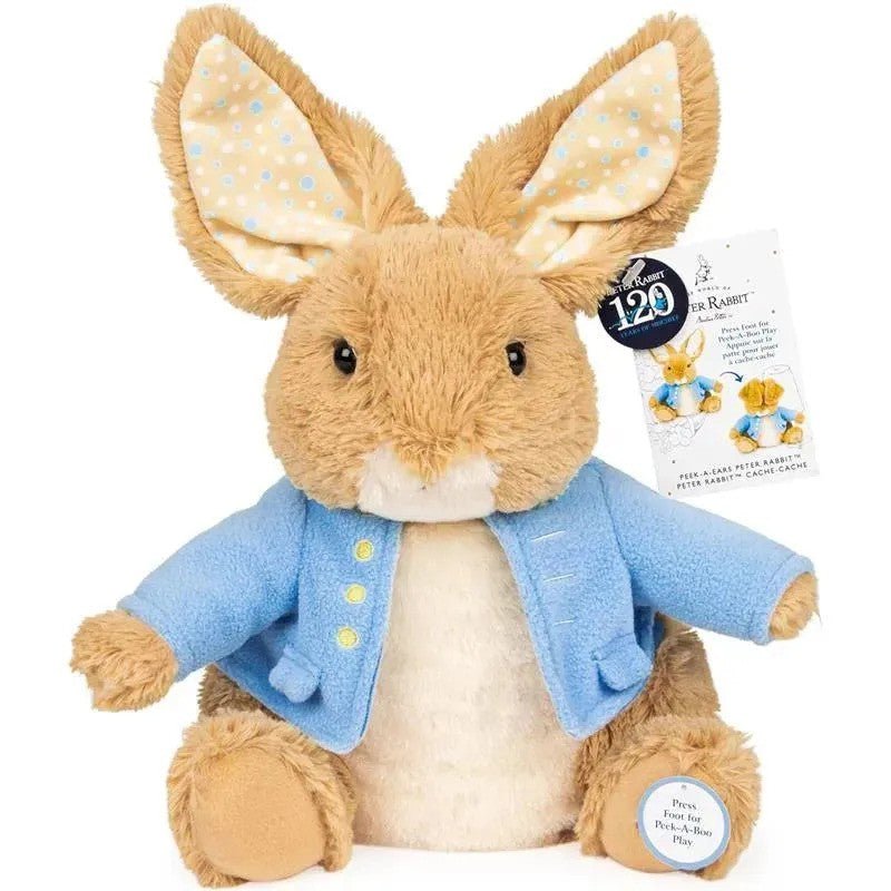 Spin Master Plush Gund Peek-a-Ears Interactive Peter Rabbit, 11 in