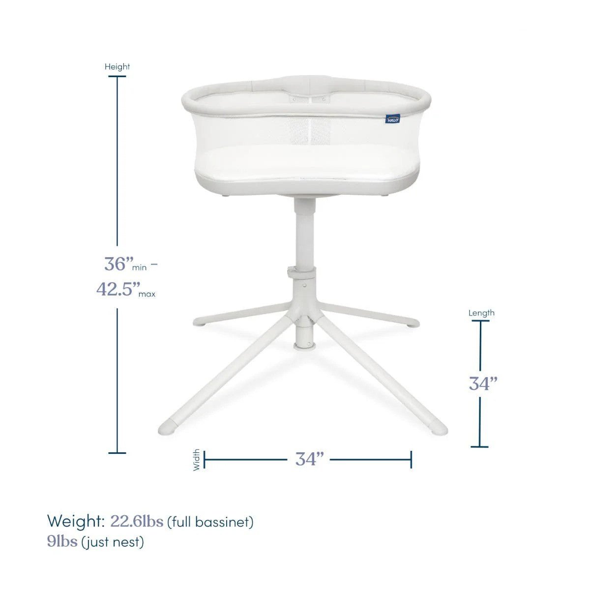 HALOHalo Bassinest Swivel Sleeper 3.0 GreyBabysupermarket