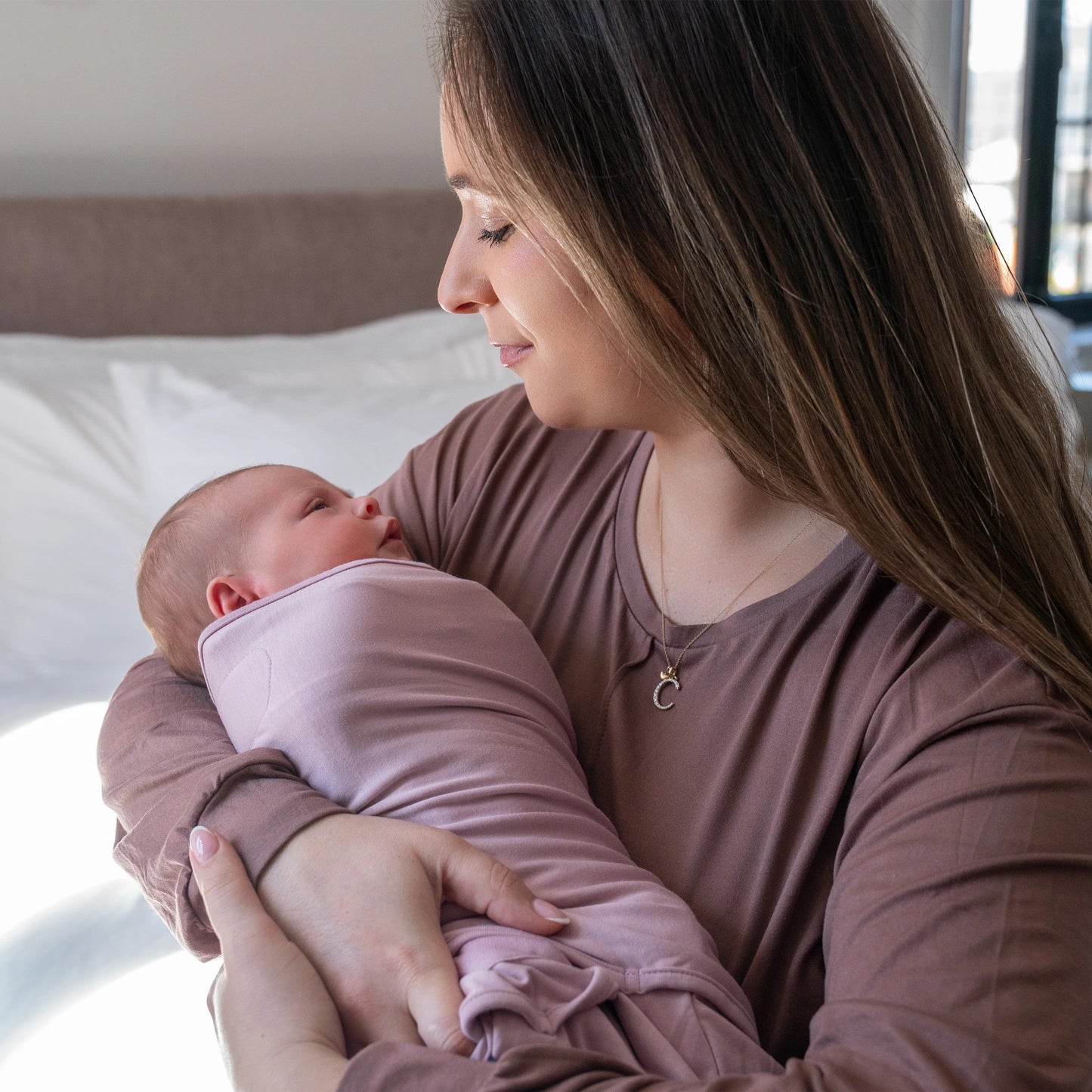 Halo Sleepsack Swaddle SuperSoft Bamboo TOG 2.0 Mauve Newborn
