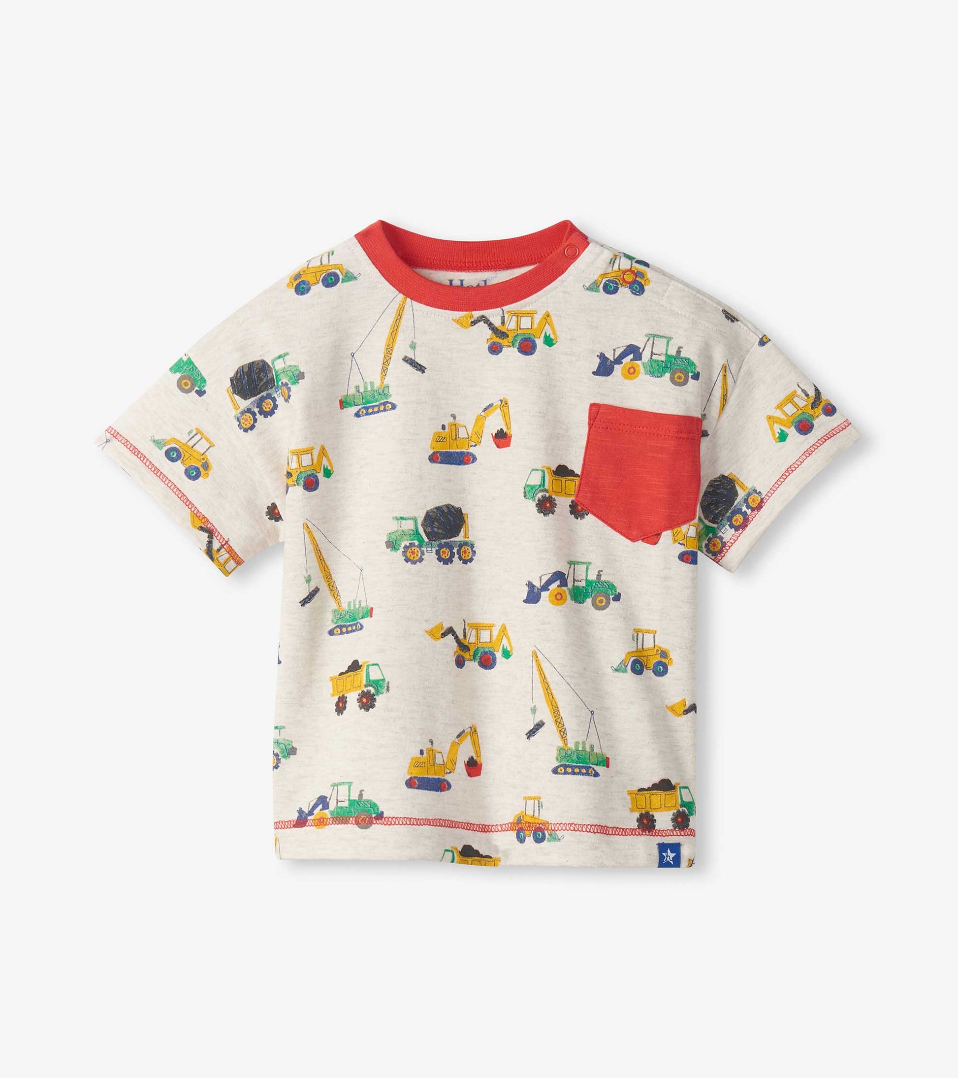 Hatley Oatmeal Melange / 2 Toddler Hatley Boys Construction T-Shirt