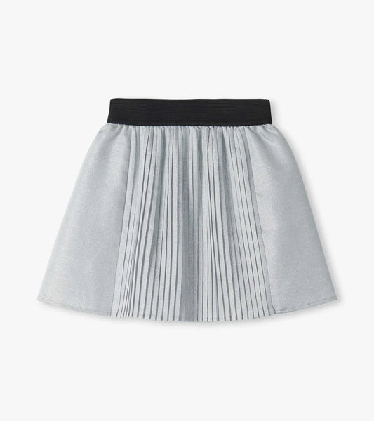 HatleyHatley Girls Silver Glitter Pleated Fun SkirtBabysupermarket