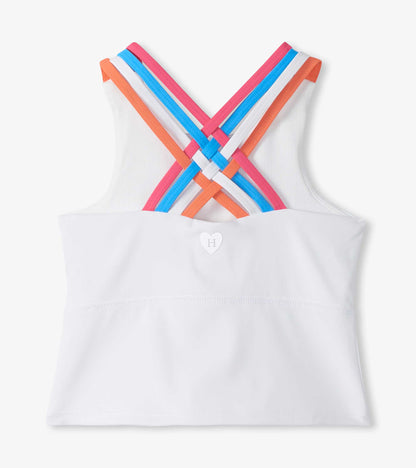 HatleyHatley Girls White Strappy Active TankBabysupermarket
