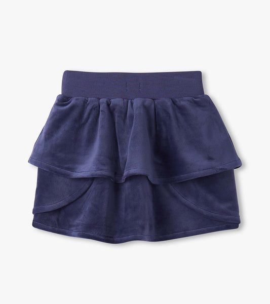 Hatley Patriot Blue Velour Skirt