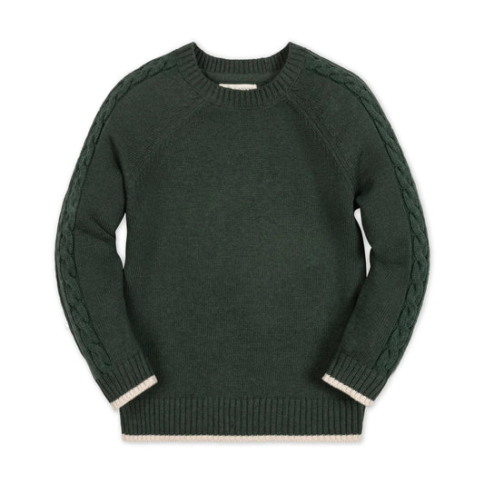 Hope & Henry Boys Shirts Forest Green Heather / 5 Hope & Henry Boys Organic Raglan Crew Neck Sweater