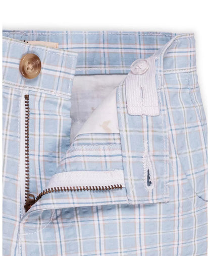Hope & HenryHope & Henry Boys Seersucker Short - Blue Chateau CheckBabysupermarket