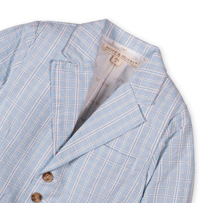Hope & HenryHope & Henry Boys Seersucker Suit Jacket - Blue Chateau CheckBabysupermarket