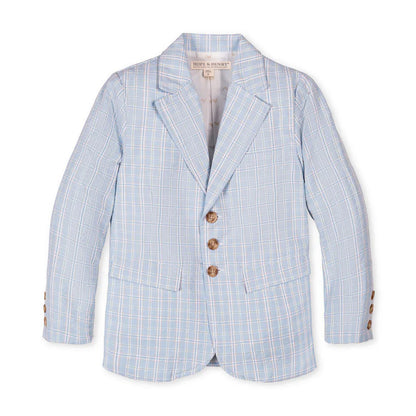 Hope & HenryHope & Henry Boys Seersucker Suit Jacket - Blue Chateau CheckBabysupermarket