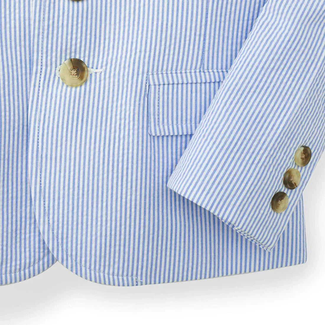 Hope & Henry Hope & Henry Boys Seersucker Suit Jacket - Blue Seersucker