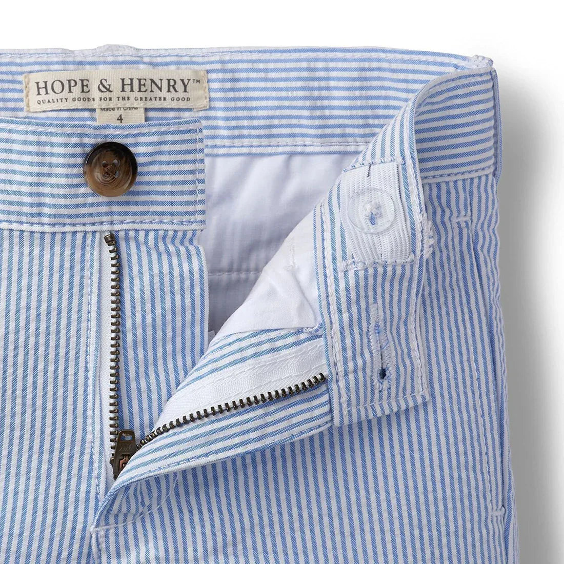 Hope & Henry Hope & Henry Boys Seersucker Suit Pant - Blue Seersucker