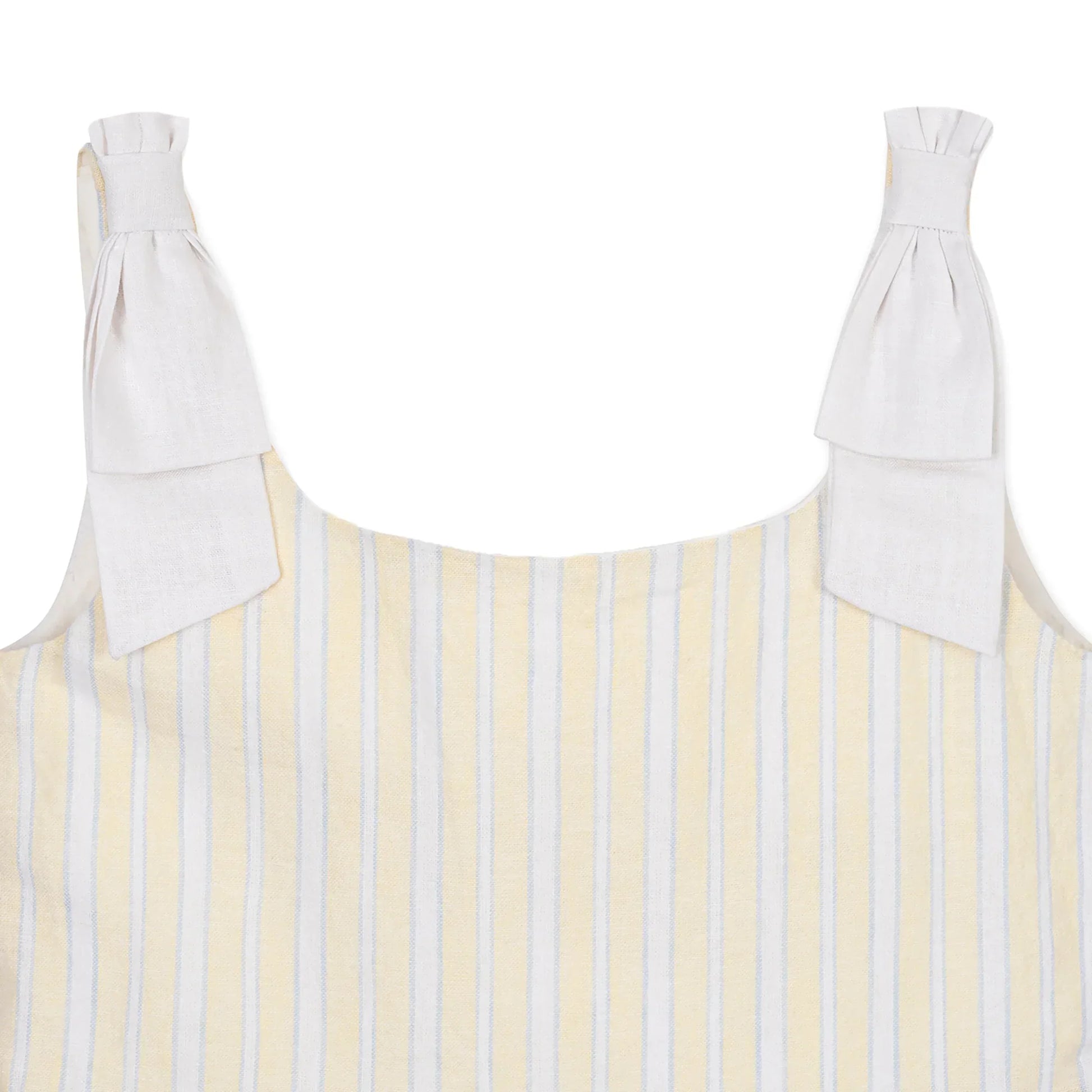 Hope & HenryHope & Henry Girls Linen Bow Shoulder Dress - Sunlit StripeBabysupermarket