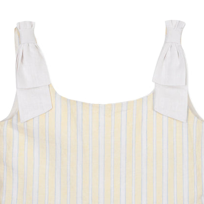 Hope & HenryHope & Henry Girls Linen Bow Shoulder Dress - Sunlit StripeBabysupermarket