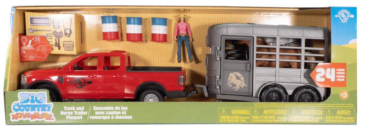 Big Country Toys Horse Pick Up Truck & Trailer Playset
