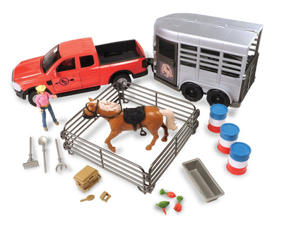 Big Country Toys Horse Pick Up Truck & Trailer Playset