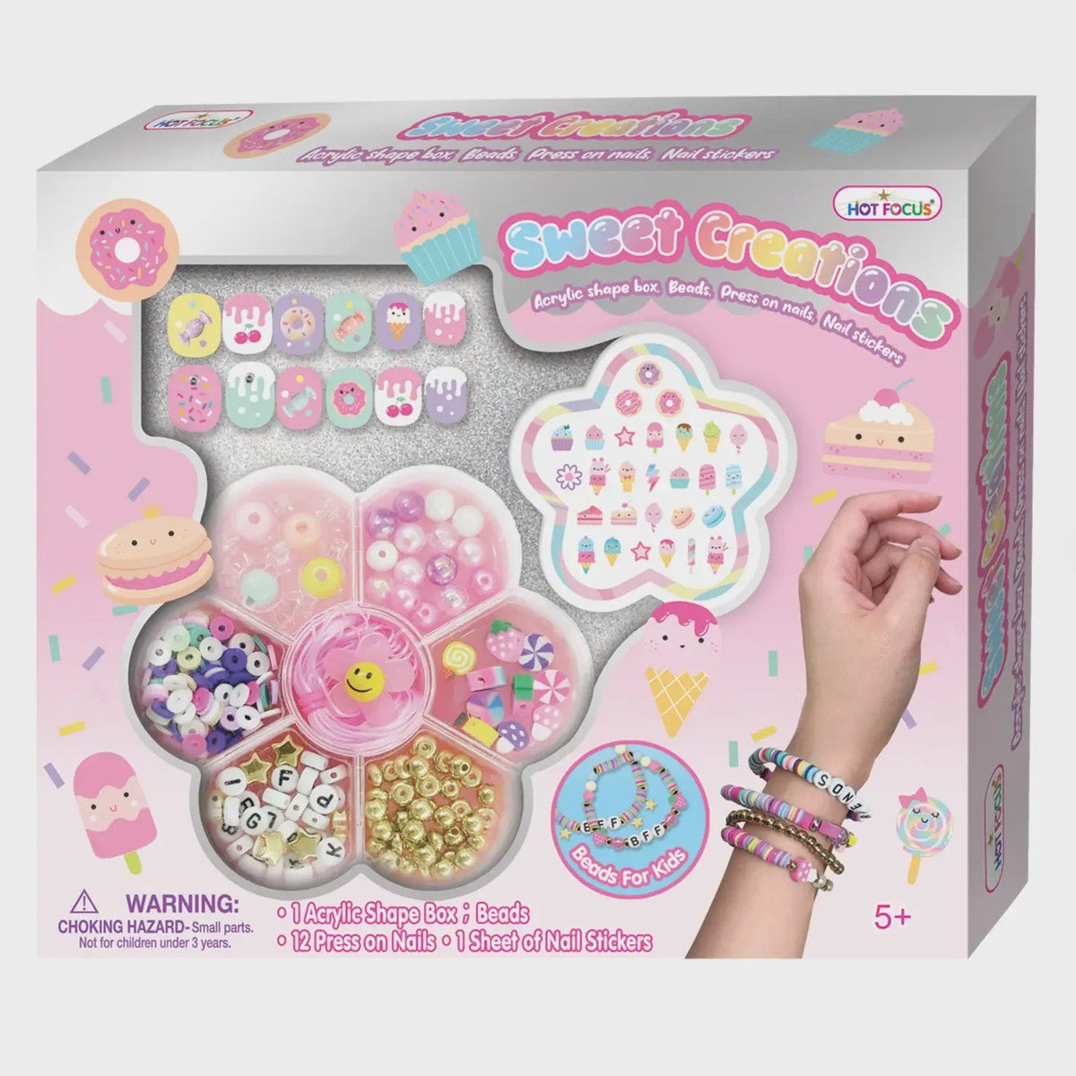 Hot Focus Toys / Activity / Art and Crafts Hot Focus Sweet Creations Bracelet Kit & Press On Nails