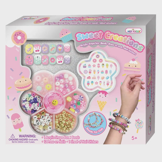 Hot Focus Toys / Activity / Art and Crafts Hot Focus Sweet Creations Bracelet Kit & Press On Nails