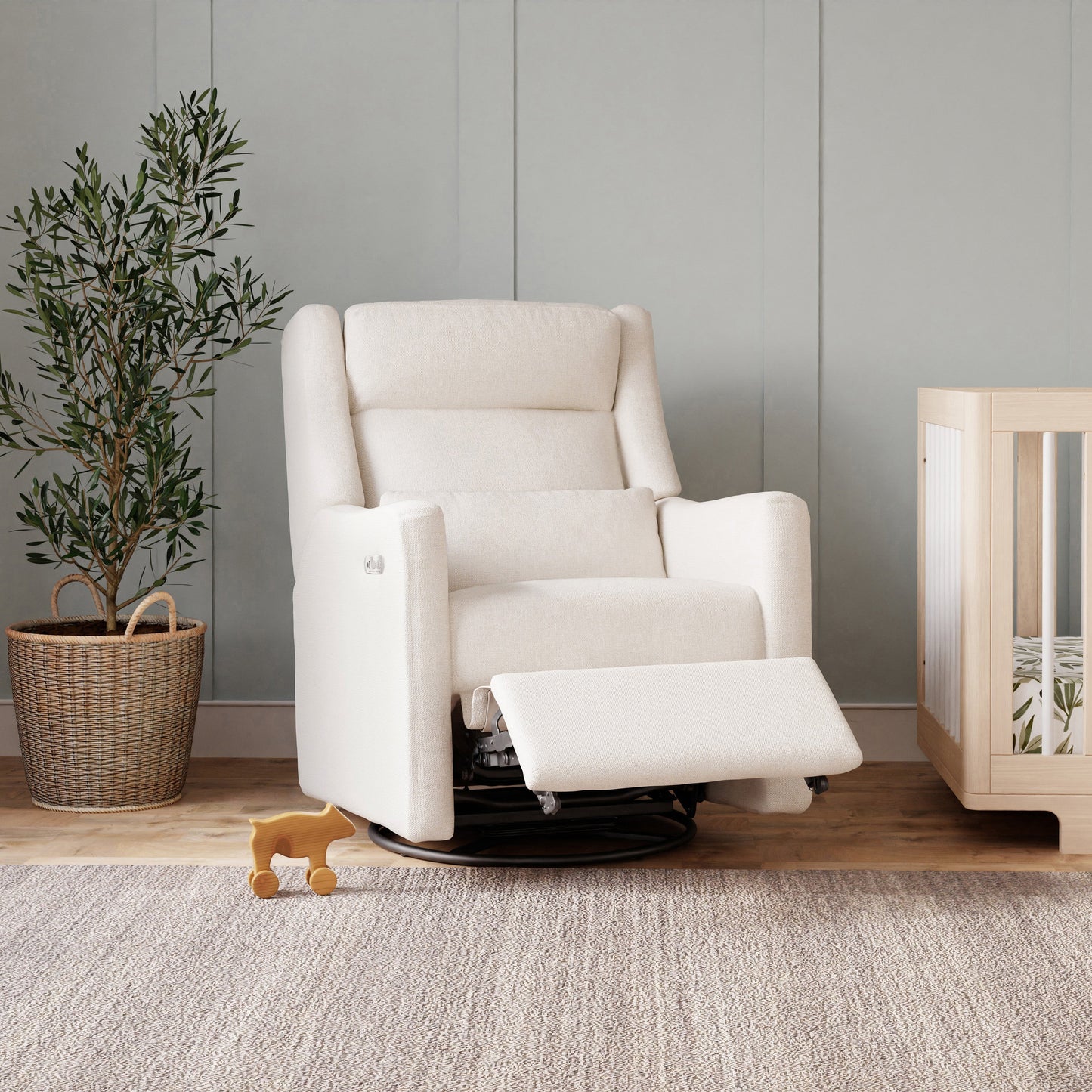 Babyletto Kiwi Plus Power Recliner and Swivel Glider with Power Adjustable Headrest and USB Port