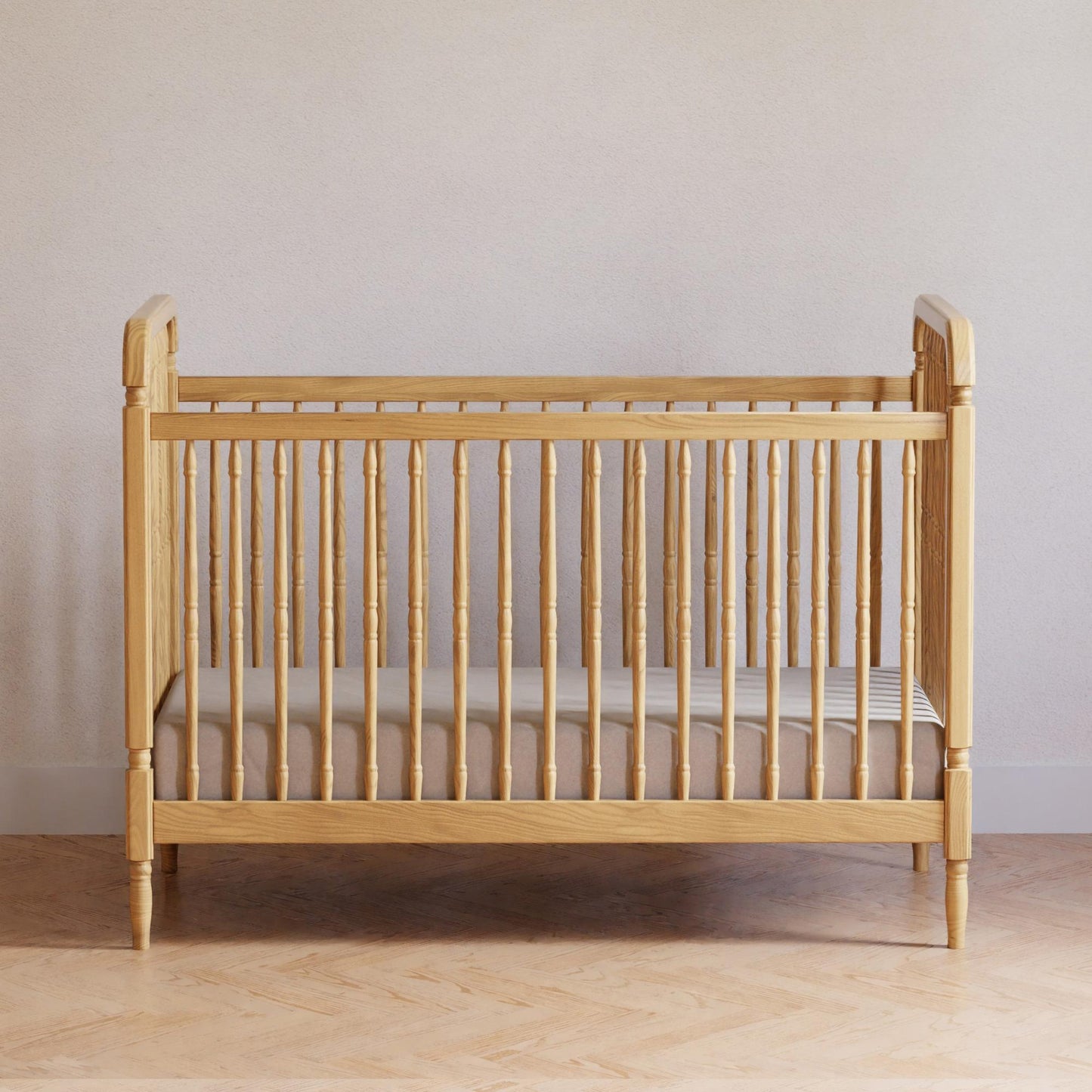 Namesake Liberty 3-in-1 Convertible Spindle Crib with Toddler Bed Conversion Kit