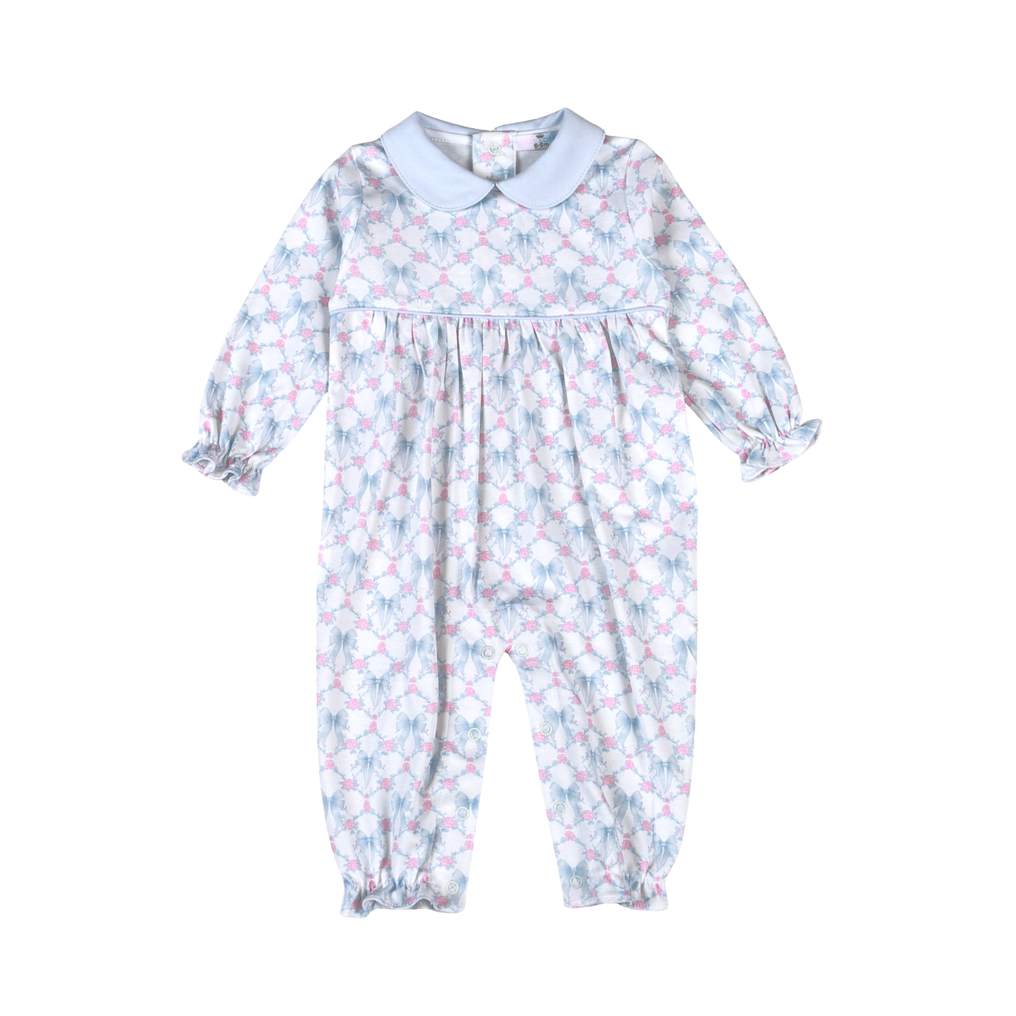 Baby Loren Girls Blue Coquettes Romper