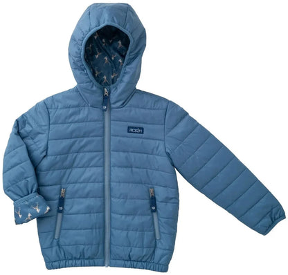 Prodoh Boys Hooded Puffer Jacket - Copen Blue