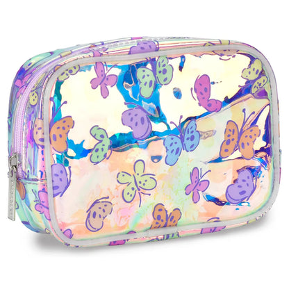 Iscream Iscream Girls Bright Butterflies Clear Cosmetic Bag