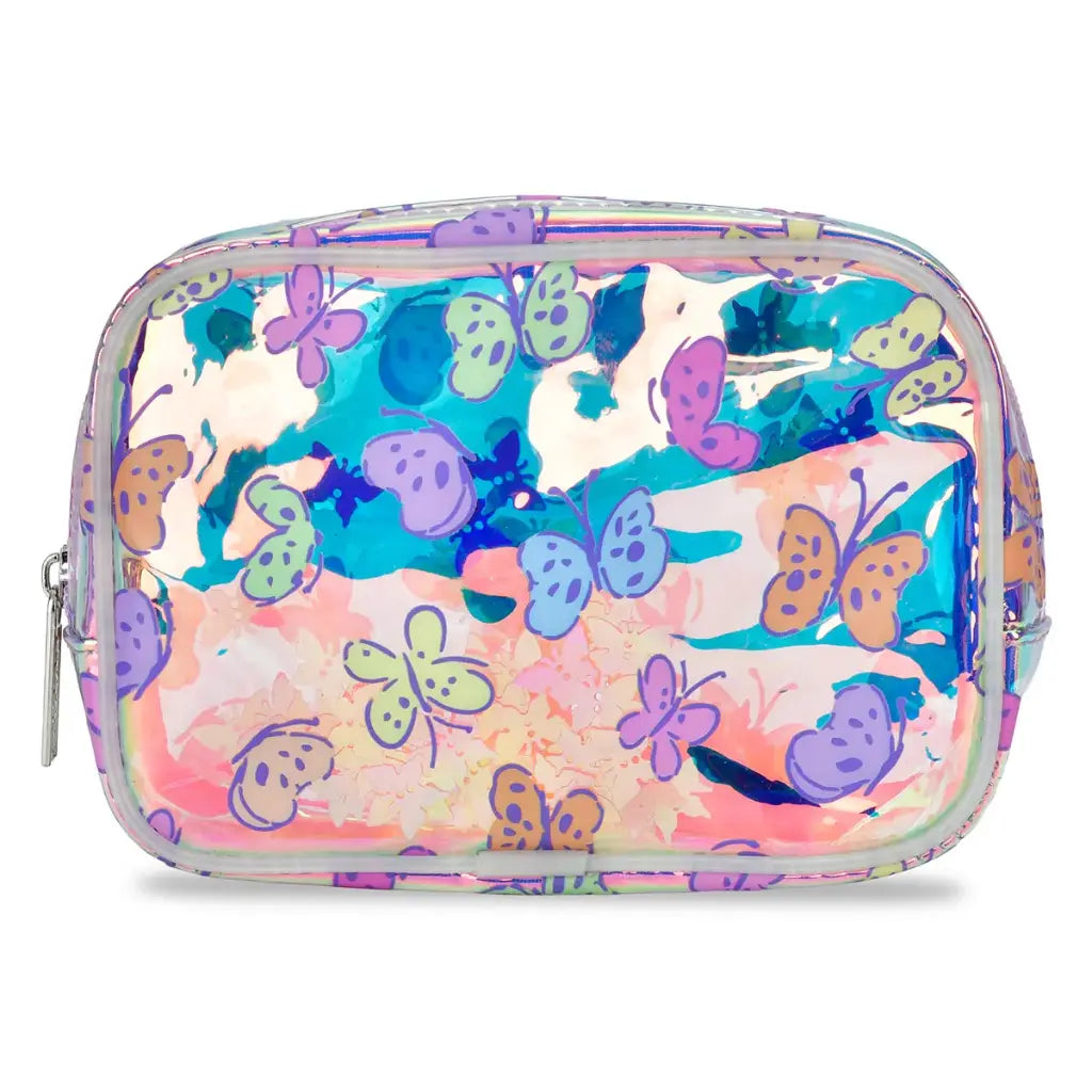 Iscream Iscream Girls Bright Butterflies Clear Cosmetic Bag