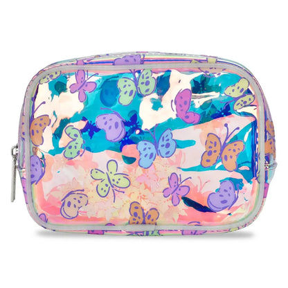 Iscream Iscream Girls Bright Butterflies Clear Cosmetic Bag