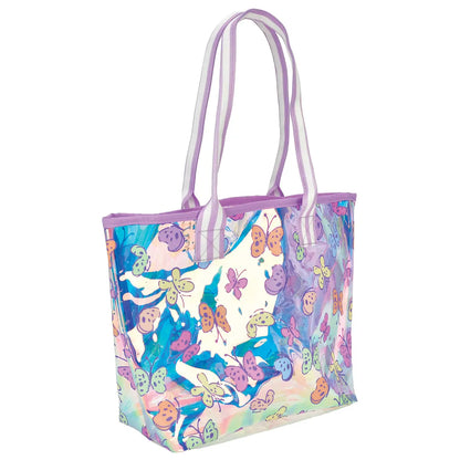 Iscream Iscream Girls Bright Butterflies Clear Tote Bag
