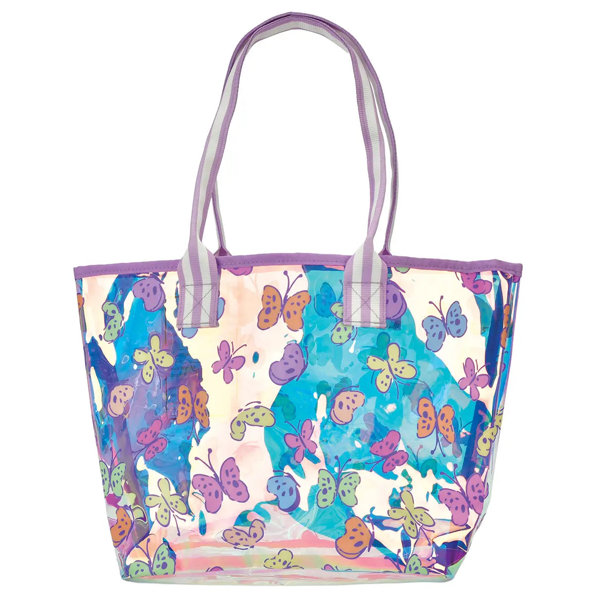 Iscream Iscream Girls Bright Butterflies Clear Tote Bag