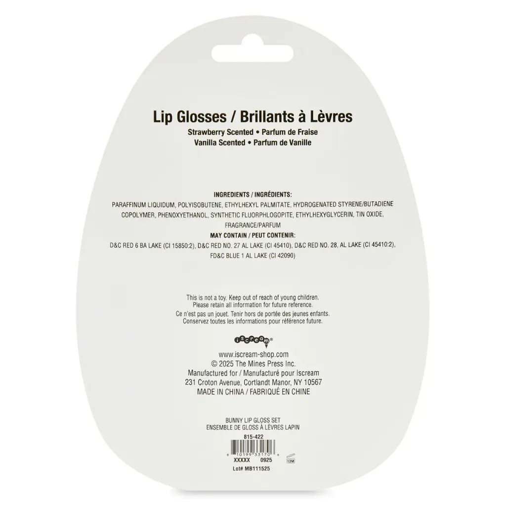 Iscream Iscream Girls Bunny Lip Gloss Set - 2 Pack