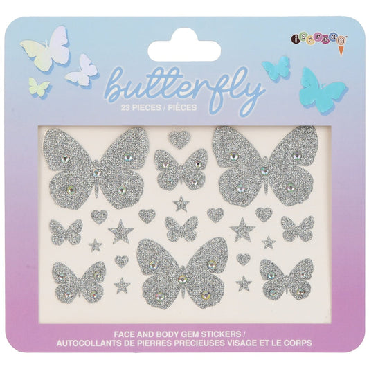 Iscream Iscream Girls Butterfly Gem Face & Body Stickers
