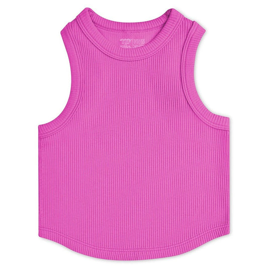 Iscream Girls Cropped Ribbed Racerback Tank Top babysupermarket