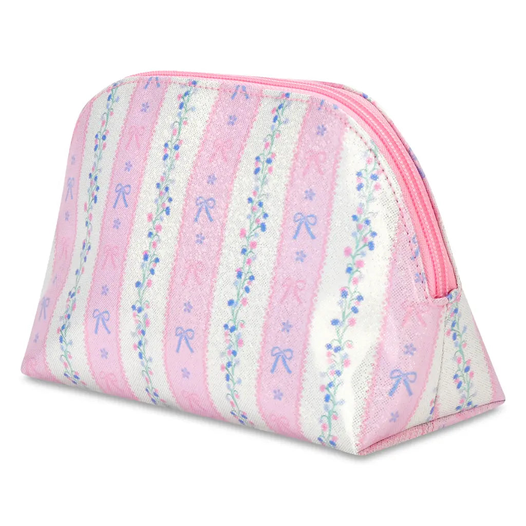 Iscream Iscream Girls Floral Stripes Oval Cosmetic Bag
