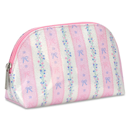 Iscream Iscream Girls Floral Stripes Oval Cosmetic Bag
