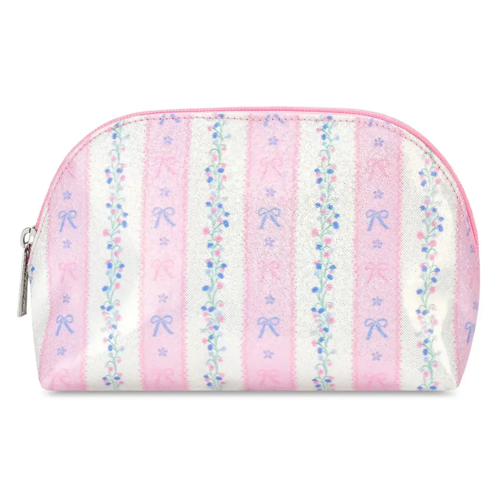 Iscream Iscream Girls Floral Stripes Oval Cosmetic Bag