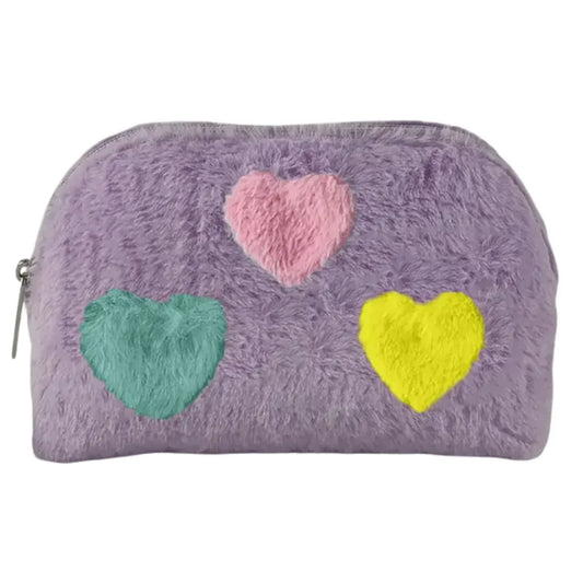 Iscream Apparel & Gifts Iscream Girls Hearts Color Block Oval Cosmetic Bag