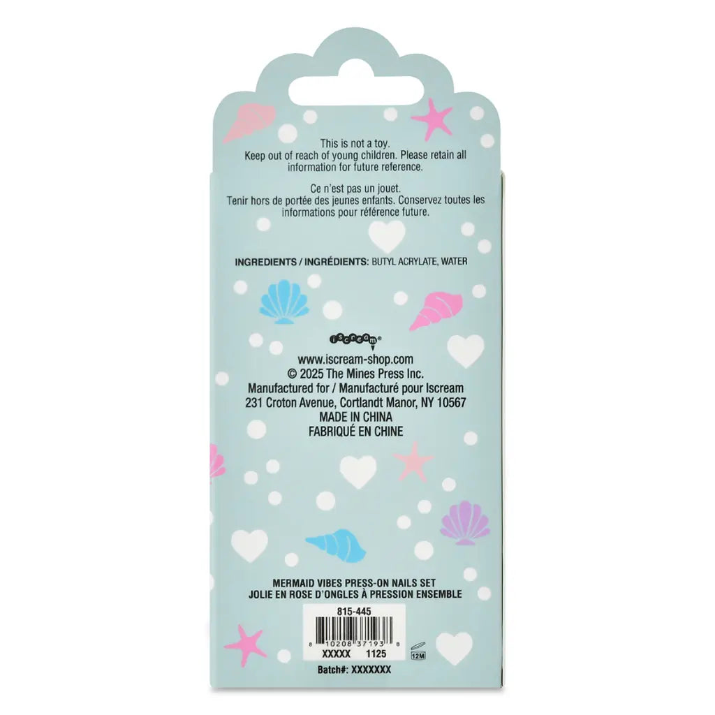 Iscream Apparel & Gifts Iscream Girls Mermaid Vibes Press On Nail Set