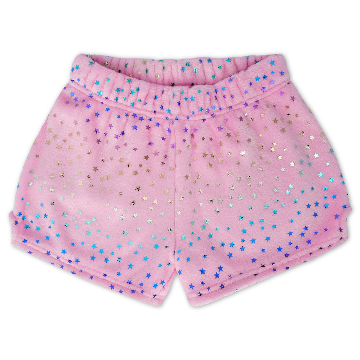 Iscream Pink / 6-8 Iscream Girls Pink Foil Stars Plush Shorts
