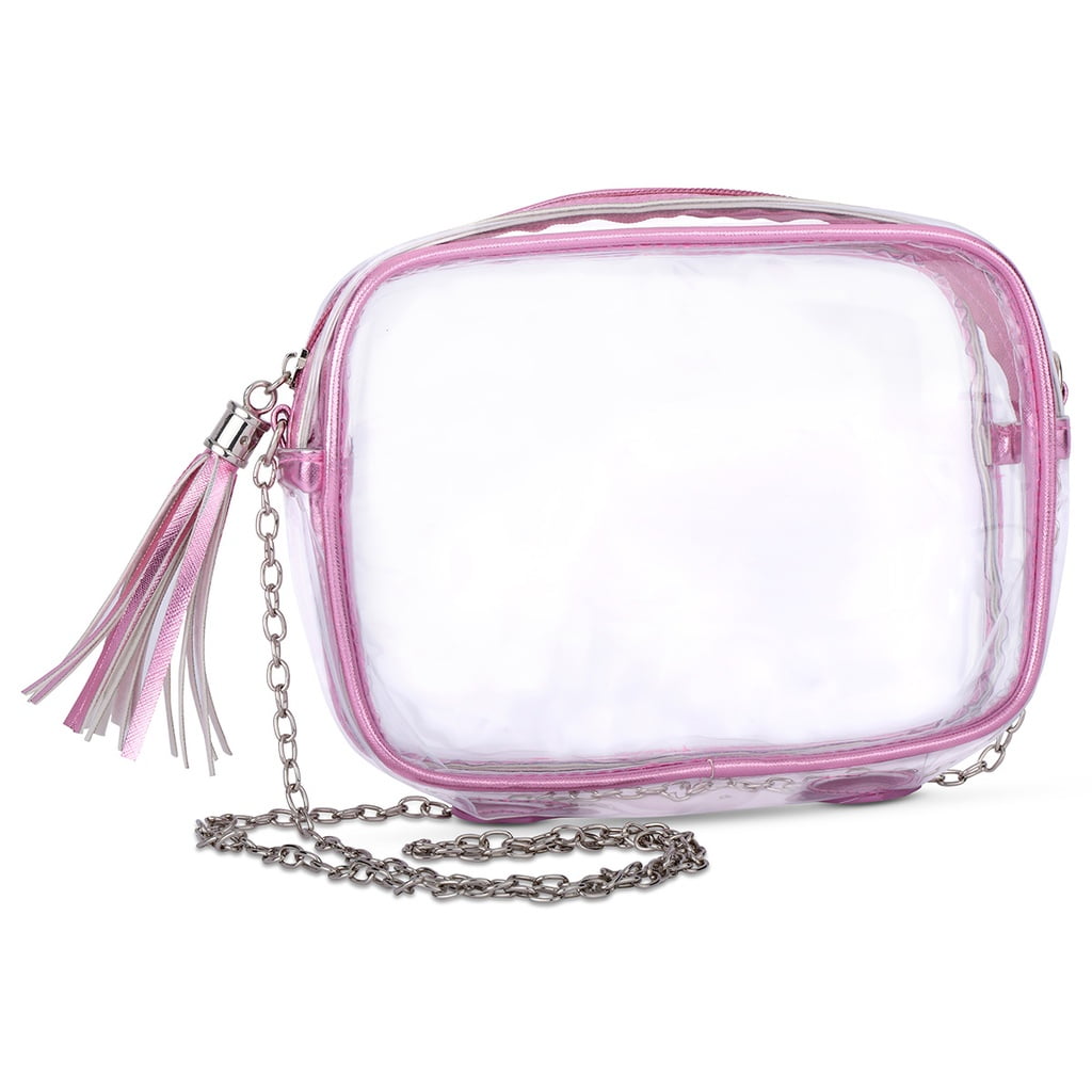 Iscream Apparel & Gifts Iscream Girls Pink Metallic Clear Crossbody