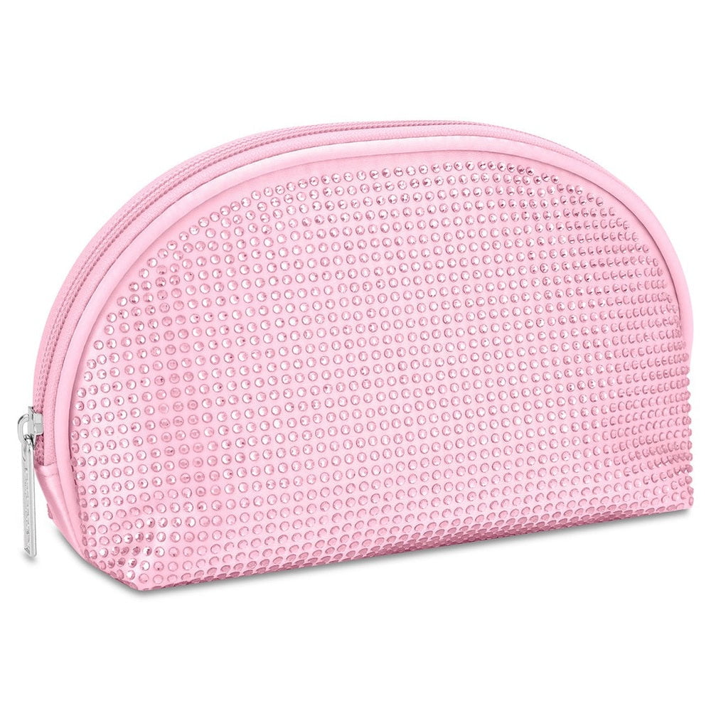 Iscream Pink Iscream Girls Pink Rhinestone Oval Cosmetic Bag
