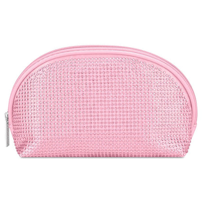 Iscream Pink Iscream Girls Pink Rhinestone Oval Cosmetic Bag