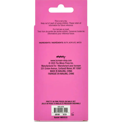 Iscream Pretty in Pink Iscream Girls Pretty in Pink Press On Nail Set